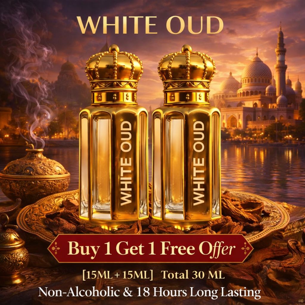 Original White Oud Attar - 15ML + 15 ML (PACK OF 2) (Ramzan Offer)
